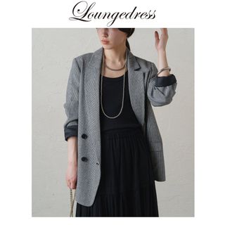 ラウンジドレス(Loungedress)の新品　Loungedress ラウンジドレス　チェックダブルジャケット(テーラードジャケット)