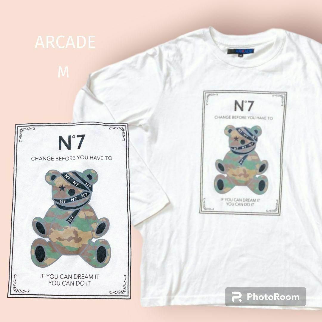 ARCADE(アーケード)のアーケード／ARCADE／М／迷彩くま　プリントデザインロングTシャツ レディースのトップス(Tシャツ(長袖/七分))の商品写真