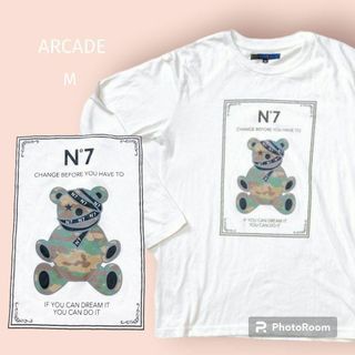 アーケード(ARCADE)のアーケード／ARCADE／М／迷彩くま　プリントデザインロングTシャツ(Tシャツ(長袖/七分))