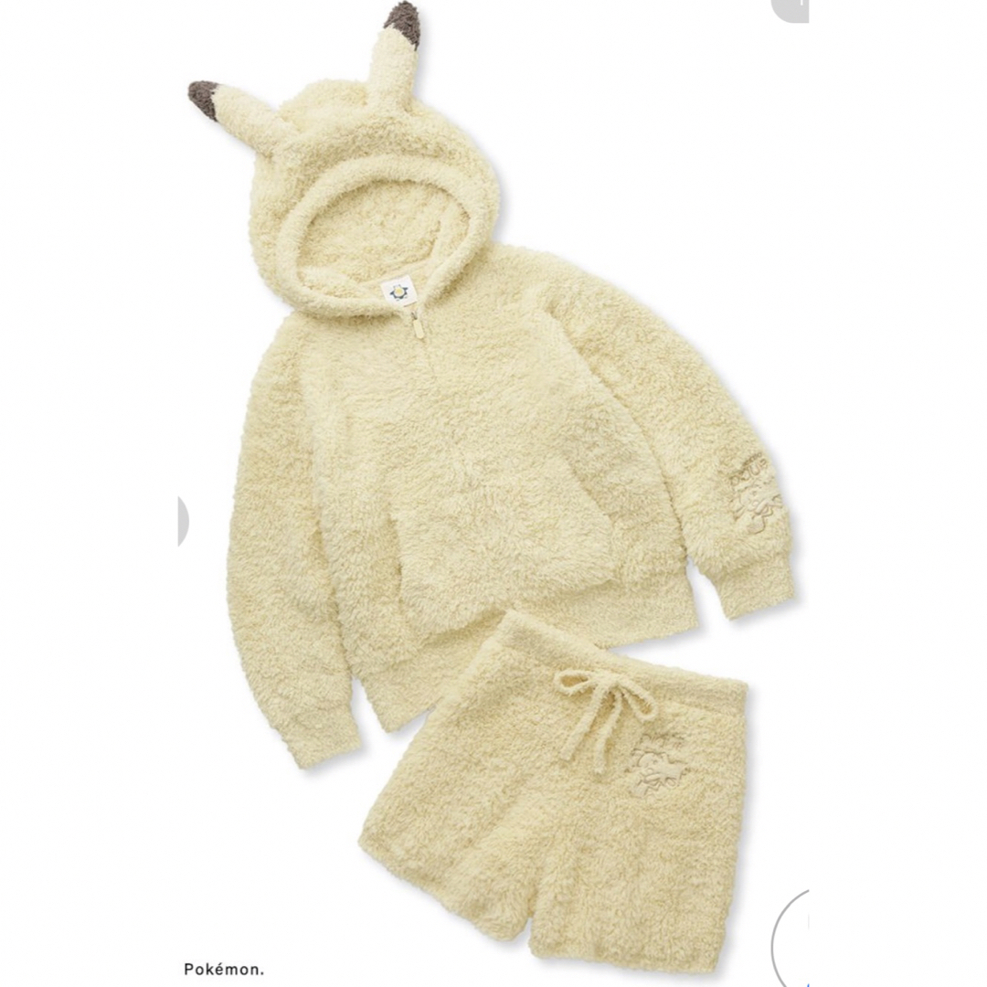 レディース ジェラートピケ ポケモン ピカチュウパーカ&ショートパンツセット