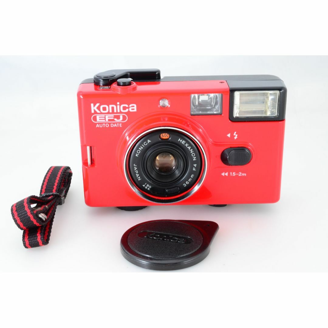 KONICA MINOLTA(コニカミノルタ)の【❄完動品】Konica コニカ EFJ AUTO DATE レッド カメラ女子 スマホ/家電/カメラのカメラ(フィルムカメラ)の商品写真