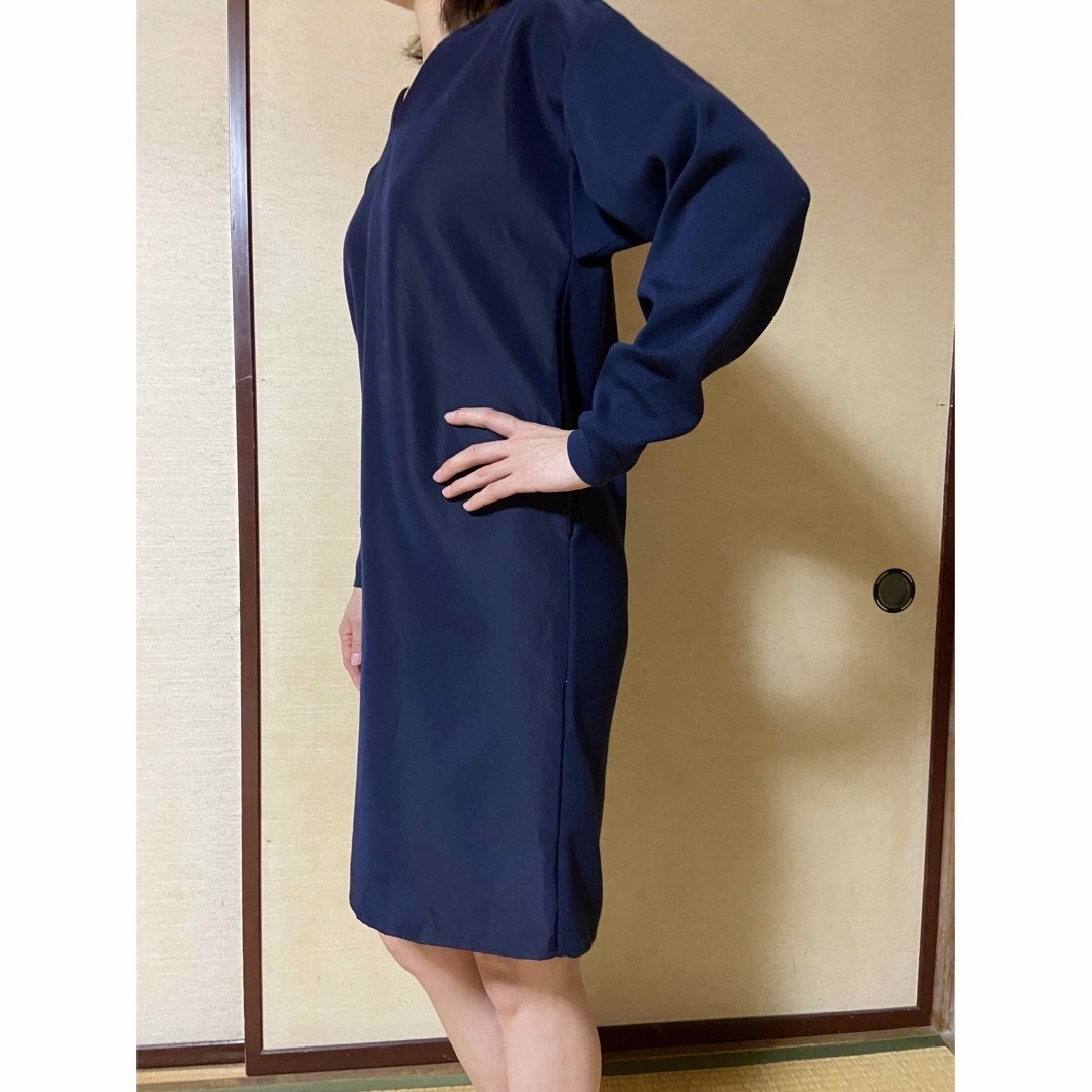 【美品】hyke ワンピース ネイビー