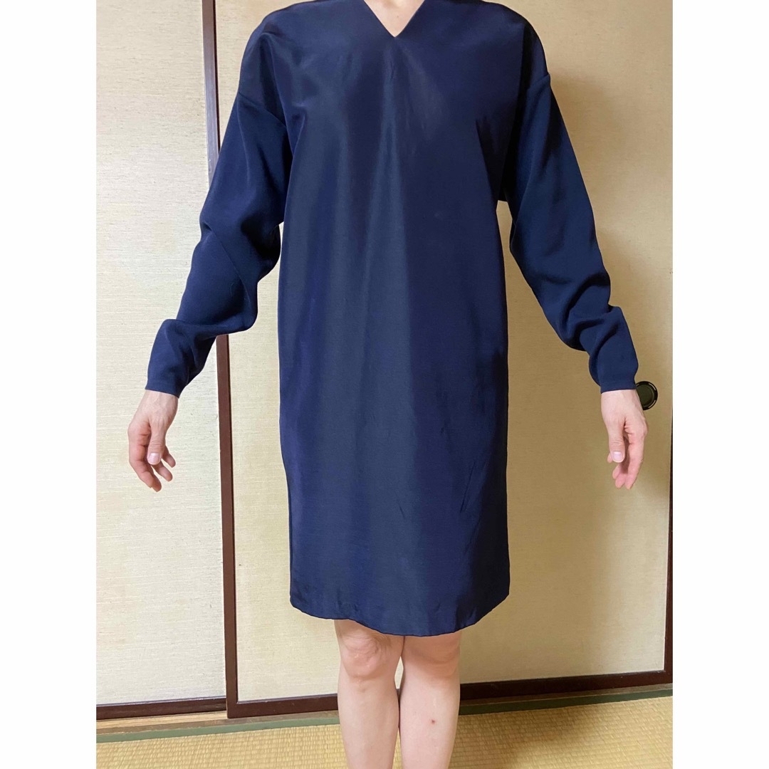 【美品】hyke ワンピース ネイビー | フリマアプリ ラクマ