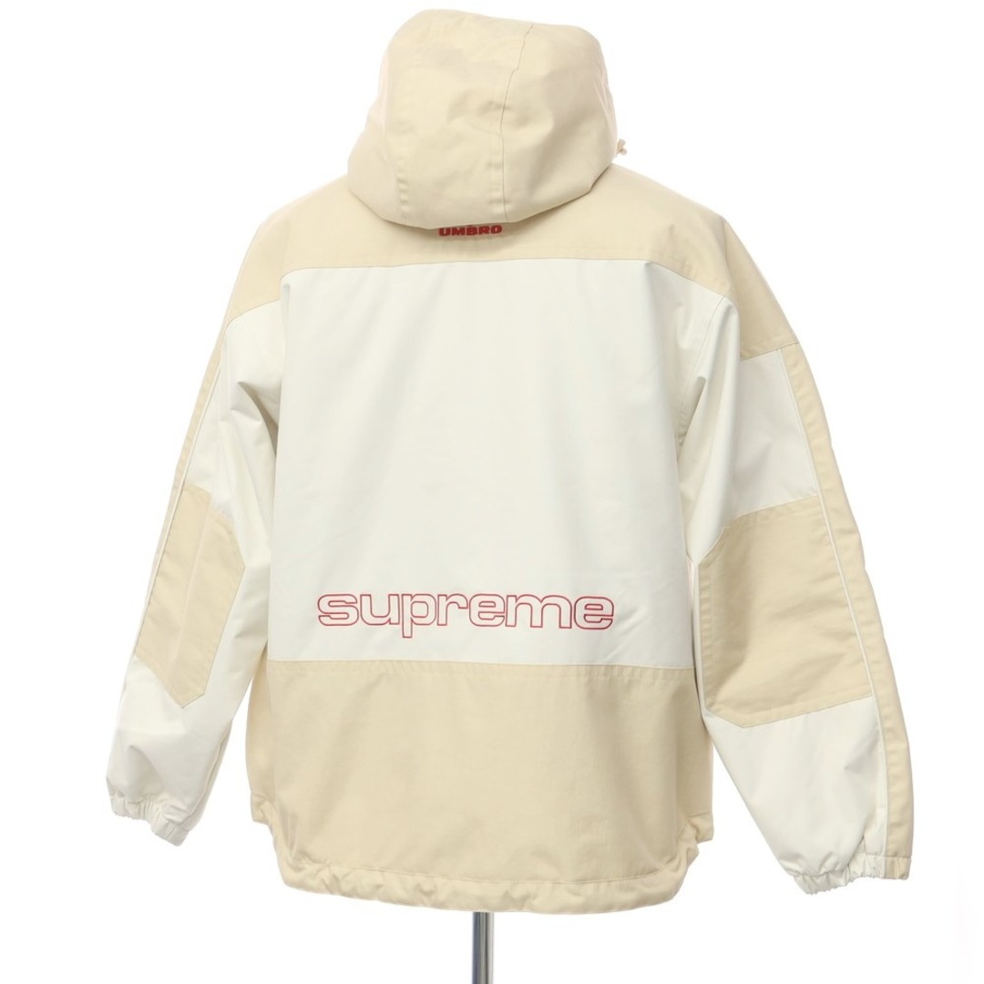 シュプリーム Supreme 2023年春夏 Umbro Hooded Anorak ポリエステル アノラックパーカー 中綿ブルゾン オフホワイトxベージュ【サイズL】【メンズ】 2