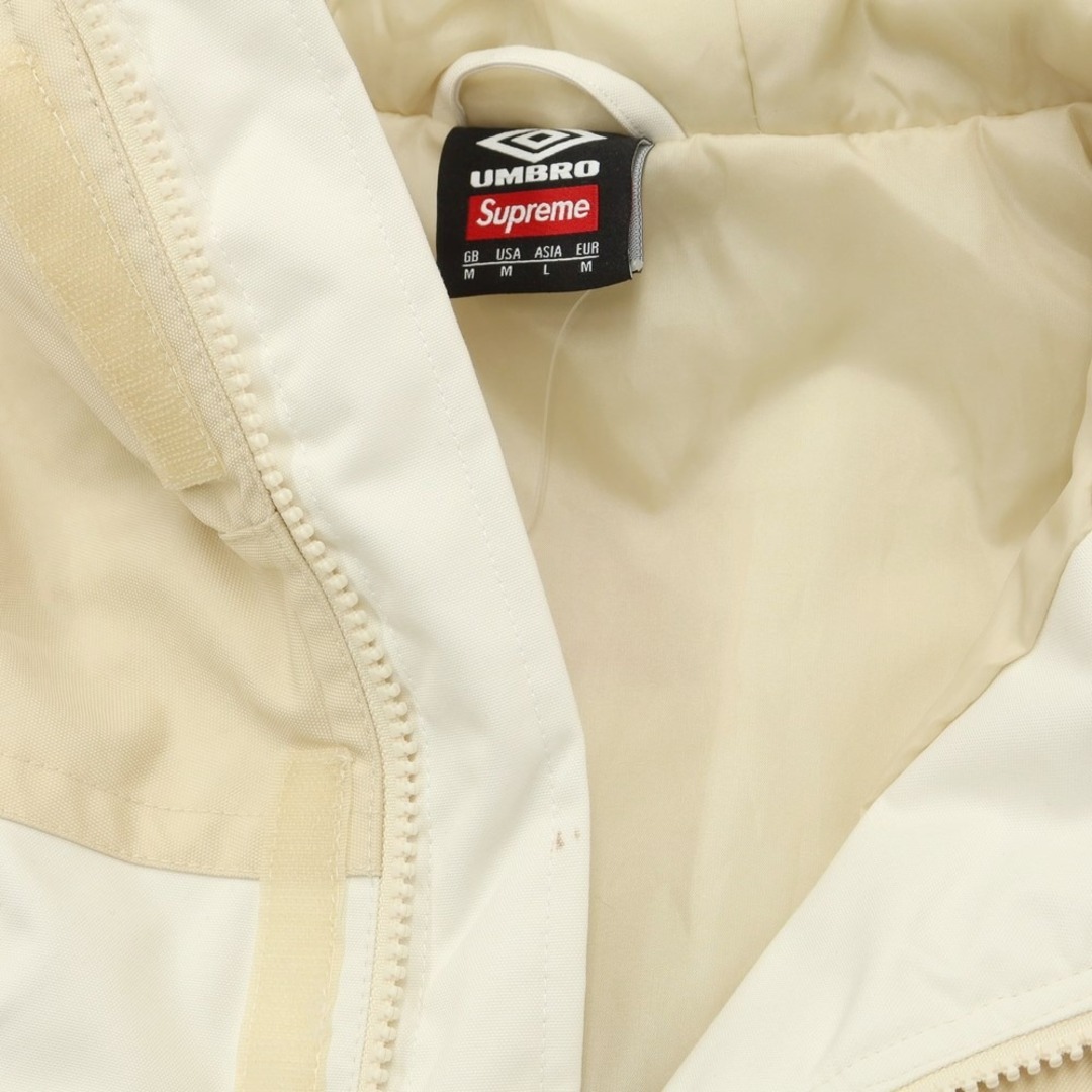 シュプリーム Supreme 2023年春夏 Umbro Hooded Anorak ポリエステル アノラックパーカー 中綿ブルゾン オフホワイトxベージュ【サイズL】【メンズ】 3