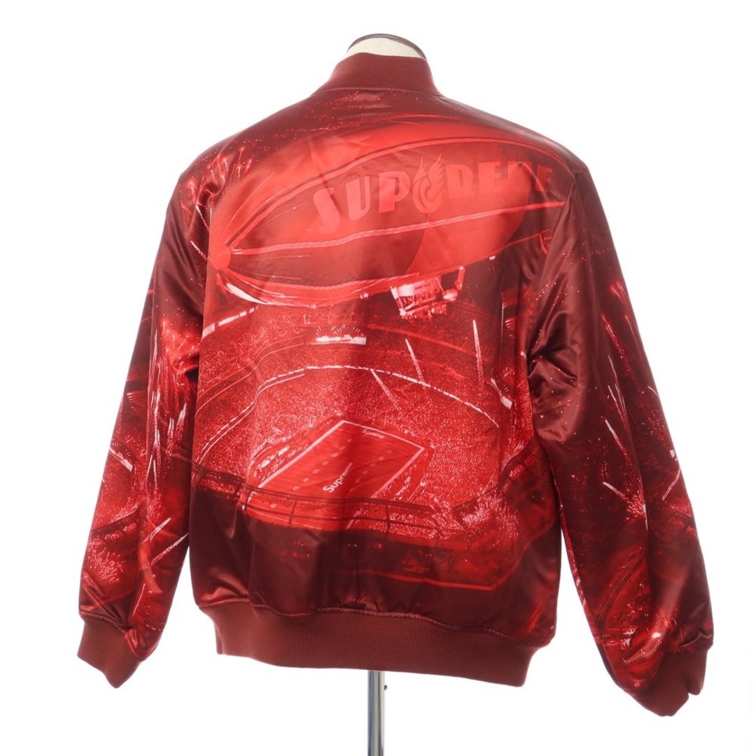 Supreme(シュプリーム)の【中古】シュプリーム Supreme 2022年春夏 Mitchell & Ness Stadium Satin Varsity Jacket ポリエステル 中綿ブルゾン バ―シティジャケット レッド【サイズXL】【メンズ】 メンズのジャケット/アウター(ブルゾン)の商品写真