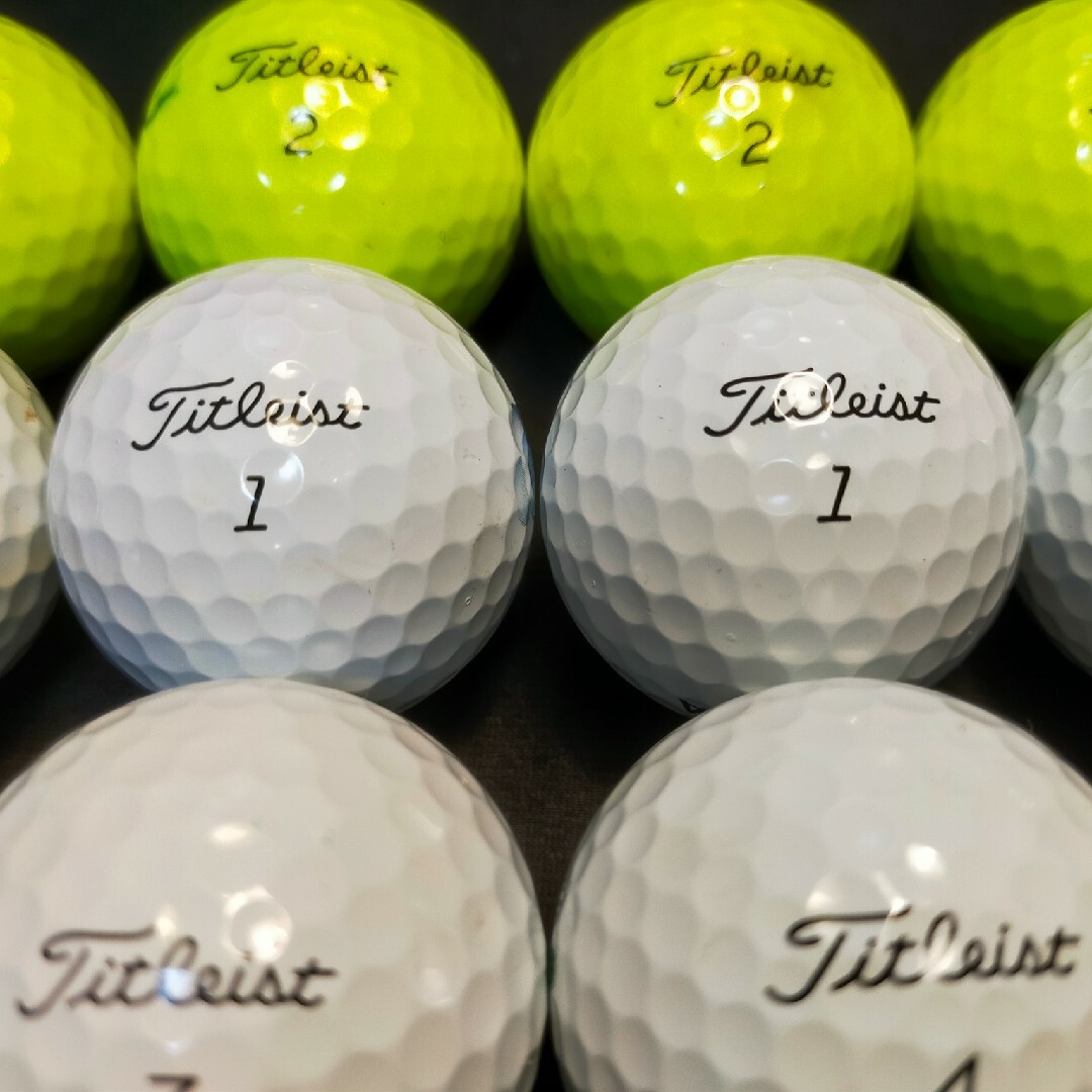 【良品】'19 Pro V1 20球 (白,黄) タイトリスト ロストボール