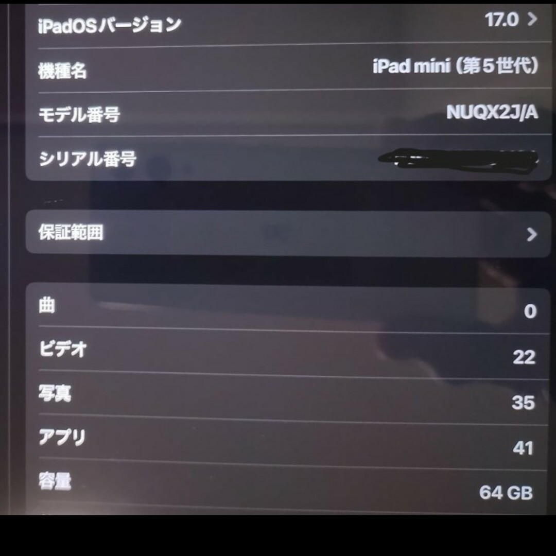 ipad mini 第５世代 64G wifi シルバー／カバーおまけ 6
