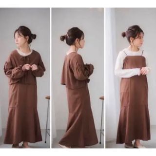 シマムラ(しまむら)の最終値下げ！美品！tal. by yumi. ワンピース、ブラウス  セット(ロングワンピース/マキシワンピース)