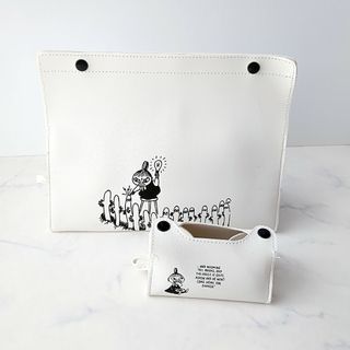 ムーミン(MOOMIN)のMOOMIN　リトルミィ　親子ティッシュケース　大小２個セット(ティッシュボックス)