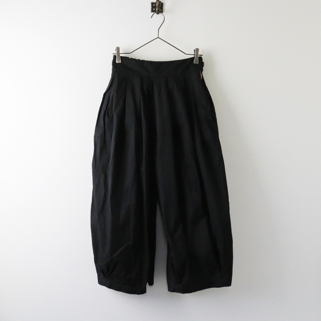 美品 ハーベスティ HARVESTY CIRCUS CULOTTES サーカスキュロットパンツ 1/ブラック バルーン ゴム ワイド【2400013521017】