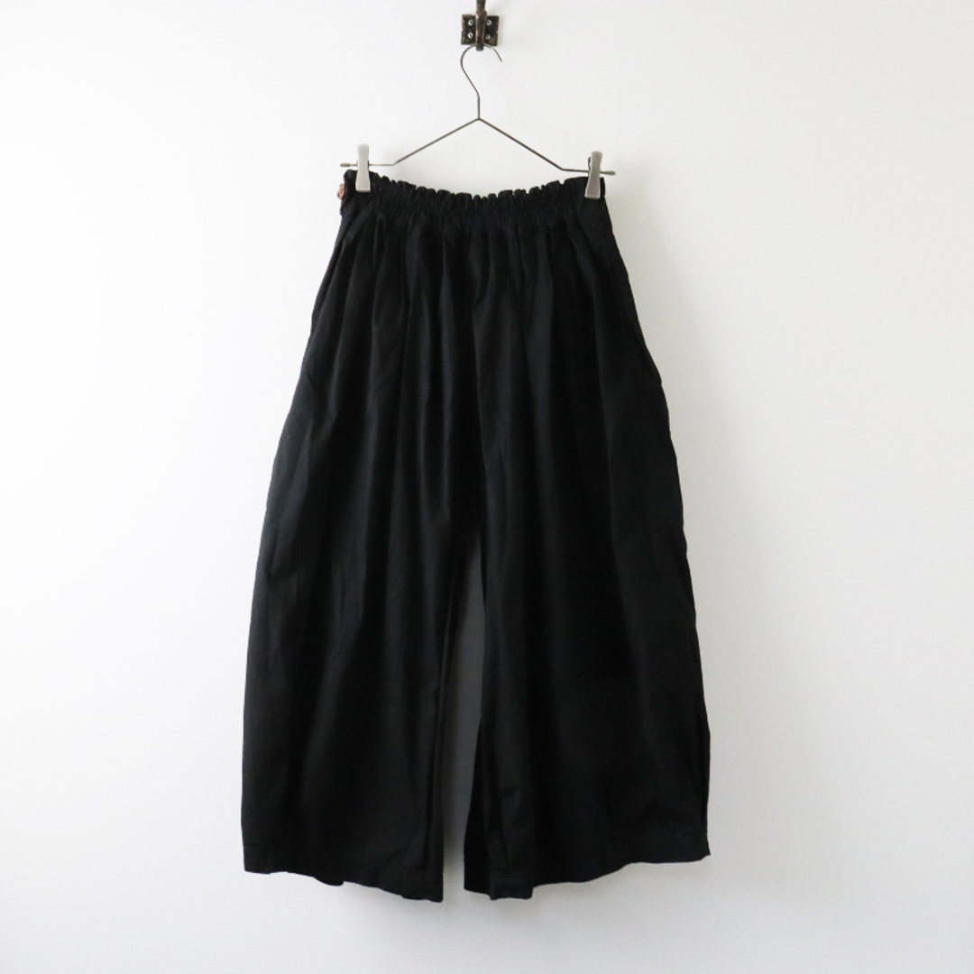 美品 ハーベスティ HARVESTY CIRCUS CULOTTES サーカスキュロットパンツ 1/ブラック バルーン ゴム ワイド【2400013521017】