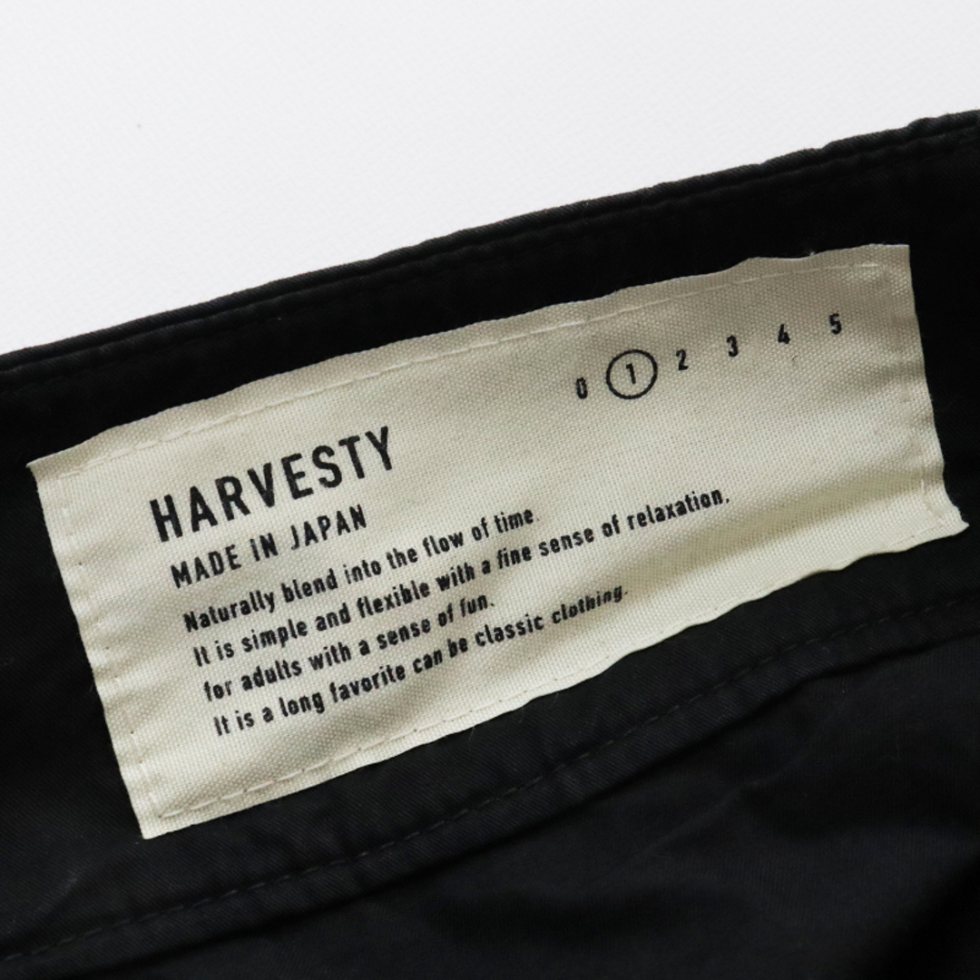 美品 ハーベスティ HARVESTY CIRCUS CULOTTES サーカスキュロットパンツ 1/ブラック バルーン ゴム ワイド【2400013521017】