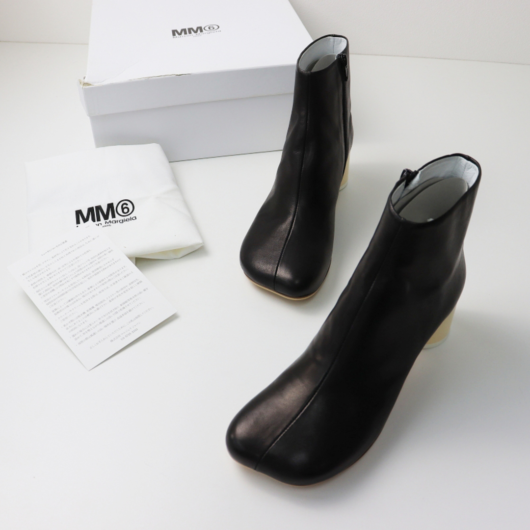 新品MM6 MaisonMargiela マルジェラ スクエアレザーブーツ 40 - ブーツ