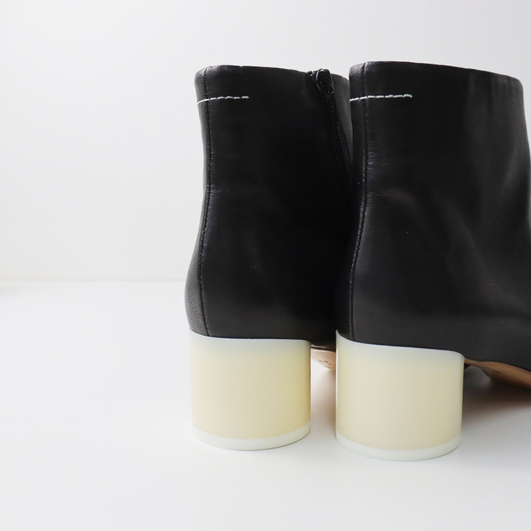 レディース極美品 2020 エムエムシックス メゾンマルジェラ MM6 Maison Margiela レザーアンクルブーツ 39/ブラック ジップ 25cm【2400013527316】