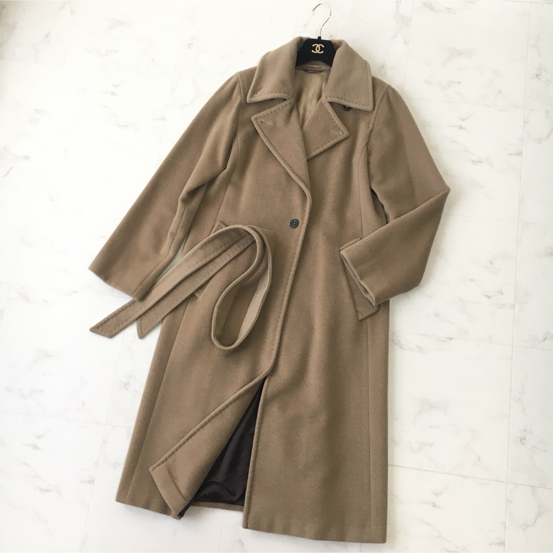 美品 MaxMara マックスマーラ ウール ベルト付き コート - ロングコート