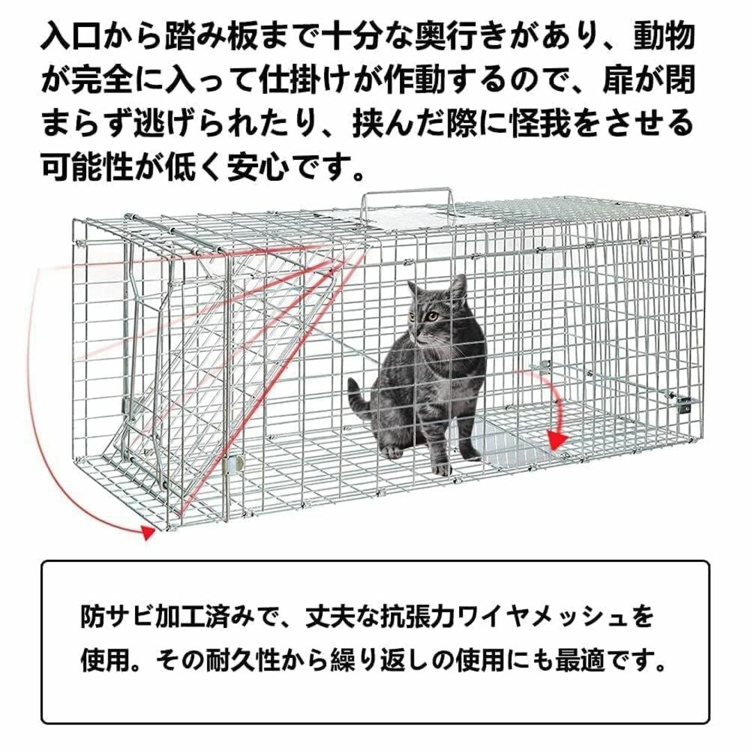 TongWey 捕獲器 猫 動物用 保護器 踏み板式 猫捕獲器 66×26.5×の通販 by sarugome's shop｜ラクマ