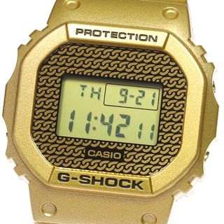 カシオ(CASIO)のカシオ CASIO DWE-5600HG-1JR Gショック 5600 SERIES ゴールドチェーン クォーツ メンズ 未使用品 箱付き_772402(腕時計(デジタル))