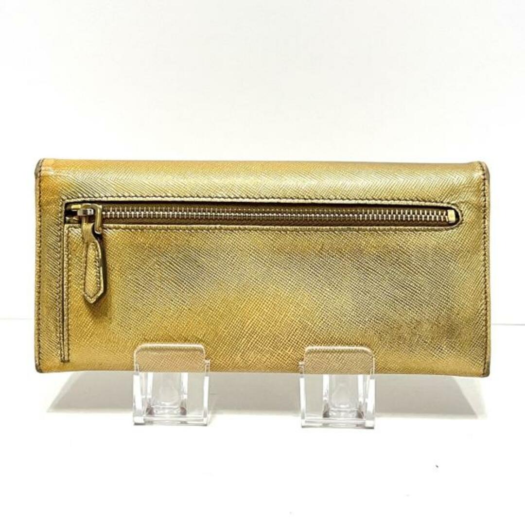PRADA - PRADA(プラダ) 長財布 - ゴールド レザーの通販 by ブラン