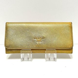 PRADA - PRADA(プラダ) 長財布 - ゴールド レザーの通販 by ブラン