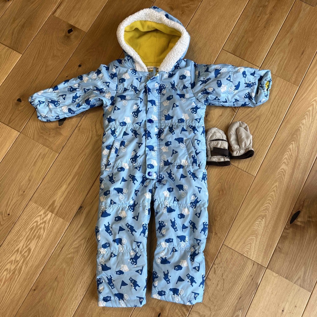 キッズ　スキーウェア95cm 手袋付き キッズ/ベビー/マタニティのキッズ服男の子用(90cm~)(その他)の商品写真