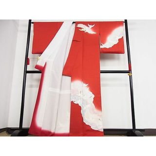 平和屋-こころ店□訪問着 飛鳥文 暈し染 金銀彩 着丈164cm 裄丈66cm
