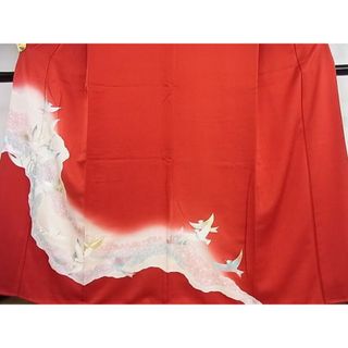 平和屋-こころ店□訪問着 飛鳥文 暈し染 金銀彩 着丈164cm 裄丈66cm