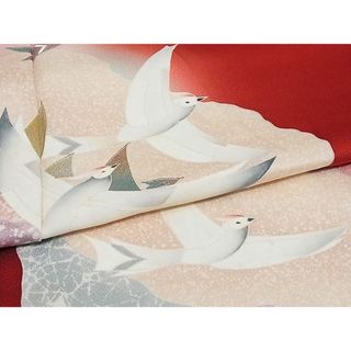 平和屋-こころ店□訪問着 飛鳥文 暈し染 金銀彩 着丈164cm 裄丈66cm