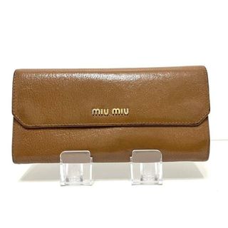 ミュウミュウ(miumiu)のミュウミュウ 長財布 - 5MH379 レザー(財布)