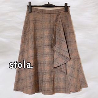 ストラ(Stola.)のstola. スカート　チェック　膝丈　フレア　レディース　秋冬【38号】(ひざ丈スカート)