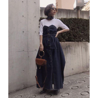 アメリヴィンテージ(Ameri VINTAGE)のameri vintage　denim unify dressデニムワンピース(ロングワンピース/マキシワンピース)