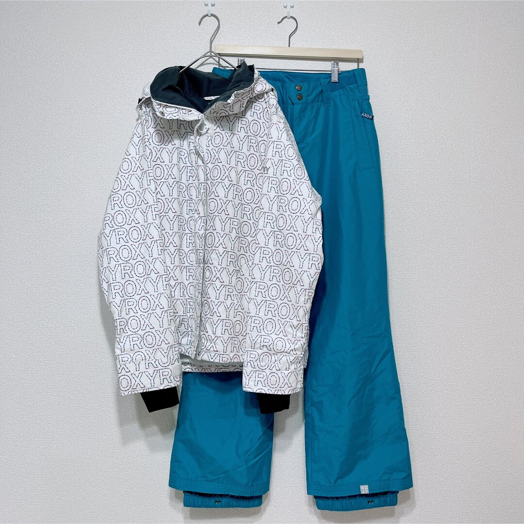 Roxy - 【美品】ROXY 人気モデル スノボウェア 上下セット S ブルーの