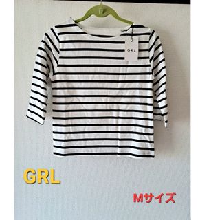 グレイル(GRL)の新品　グレイル　トップス　五分丈　Mサイズ(カットソー(長袖/七分))