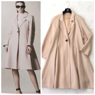 美品♡ フォクシー カシミヤ100% ロングコート ステンカラー ベージュ