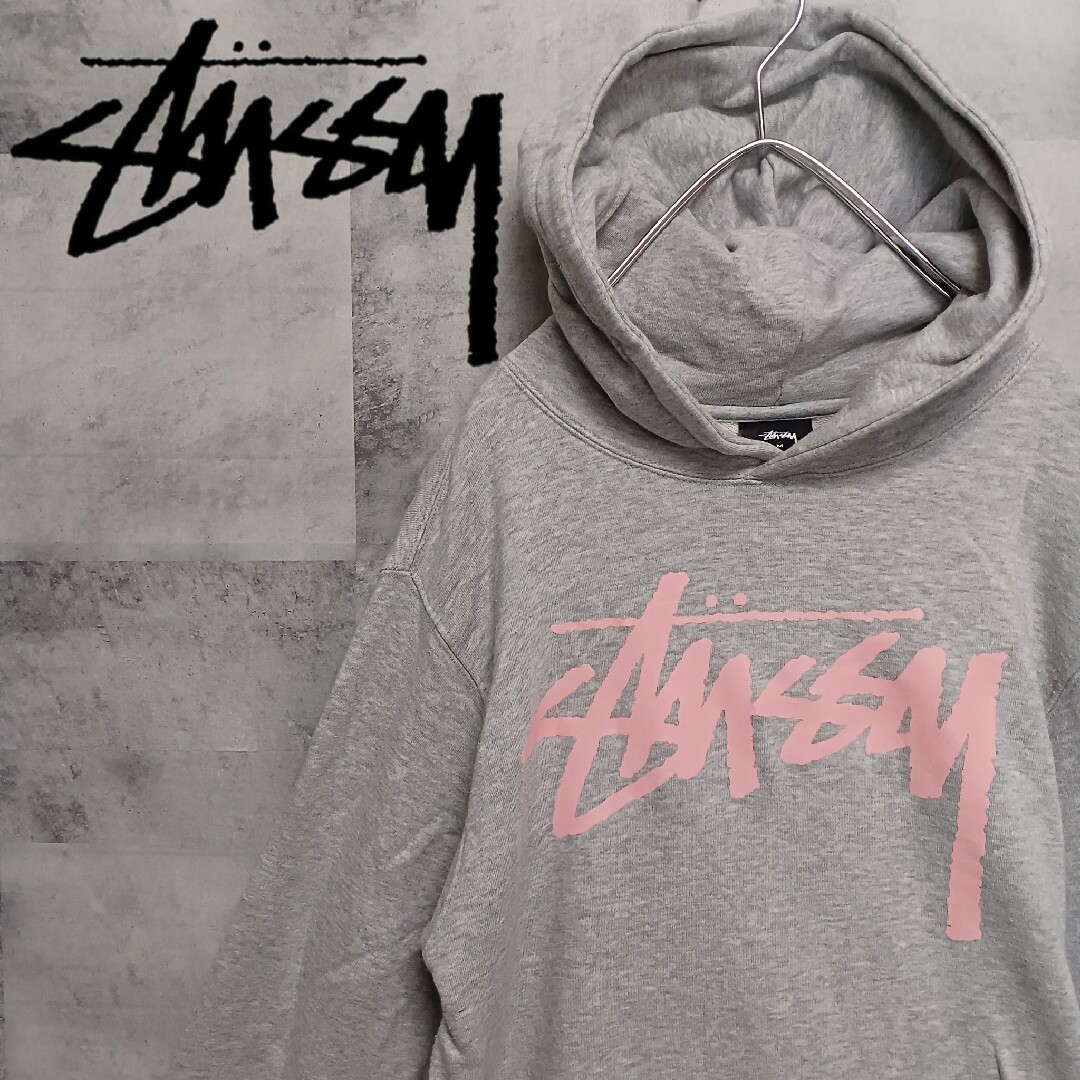 ポルトガル製stussy ストゥーシー グレー パーカー