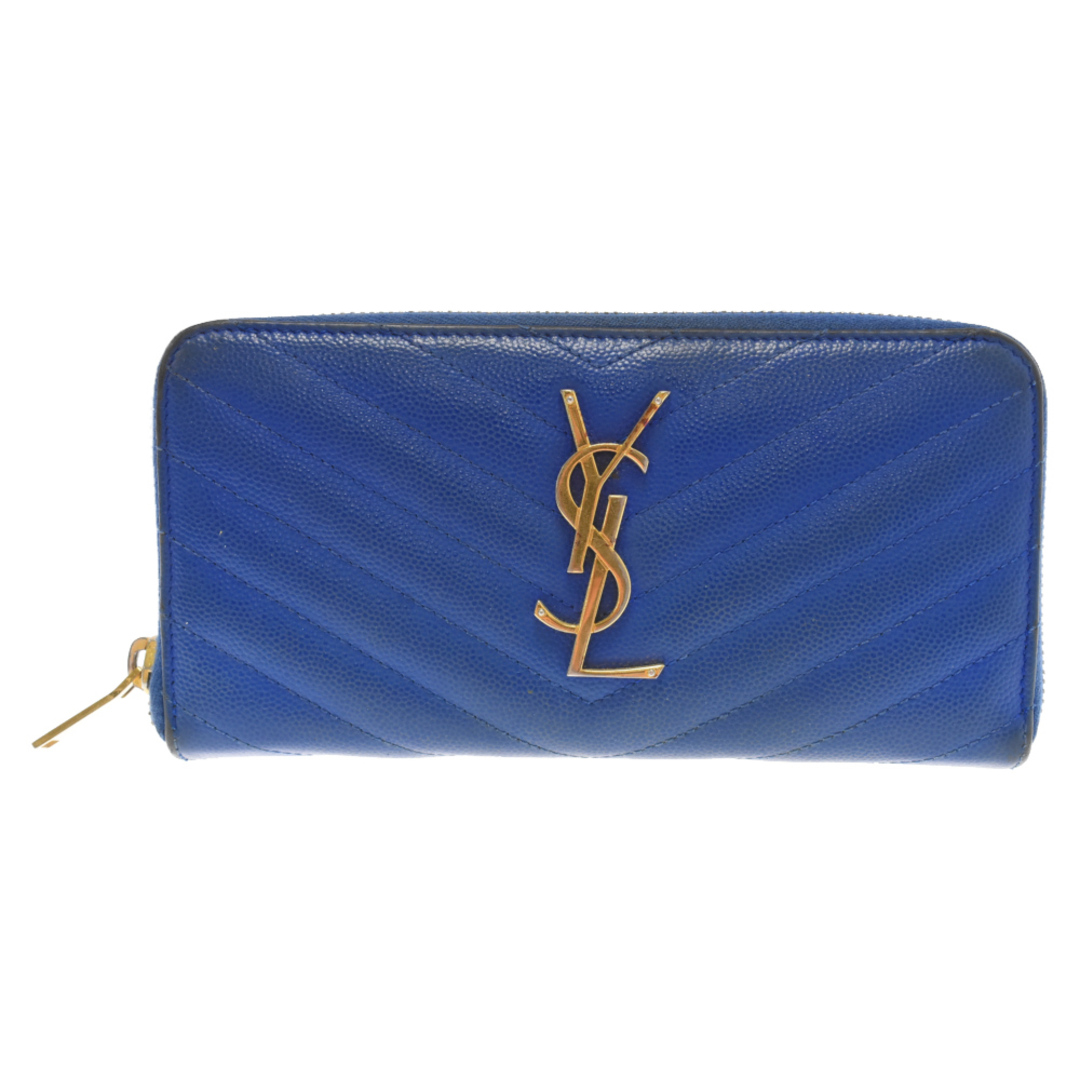 SAINT LAURENT PARIS サンローランパリ MONOGRAM YSL カサンドラロゴ ロングウォレット 長財布 ブルー 358094 | フリマアプリ ラクマ