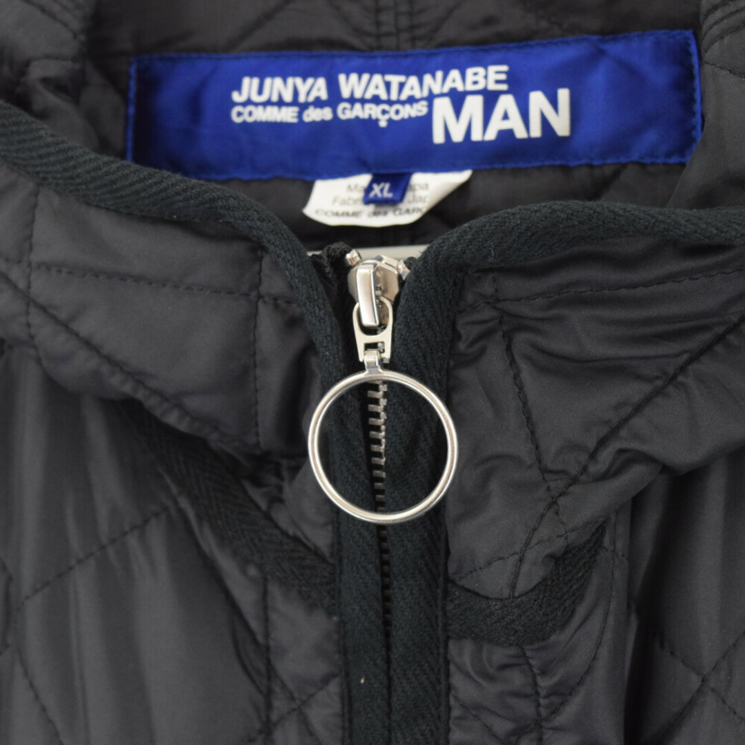 JUNYA WATANABE COMME des GARCONS ジュンヤワタナベ コムデギャルソン 21AW Loyle Carner バックプリントキルティングフーデッドジャケット WH-J037 ブラック