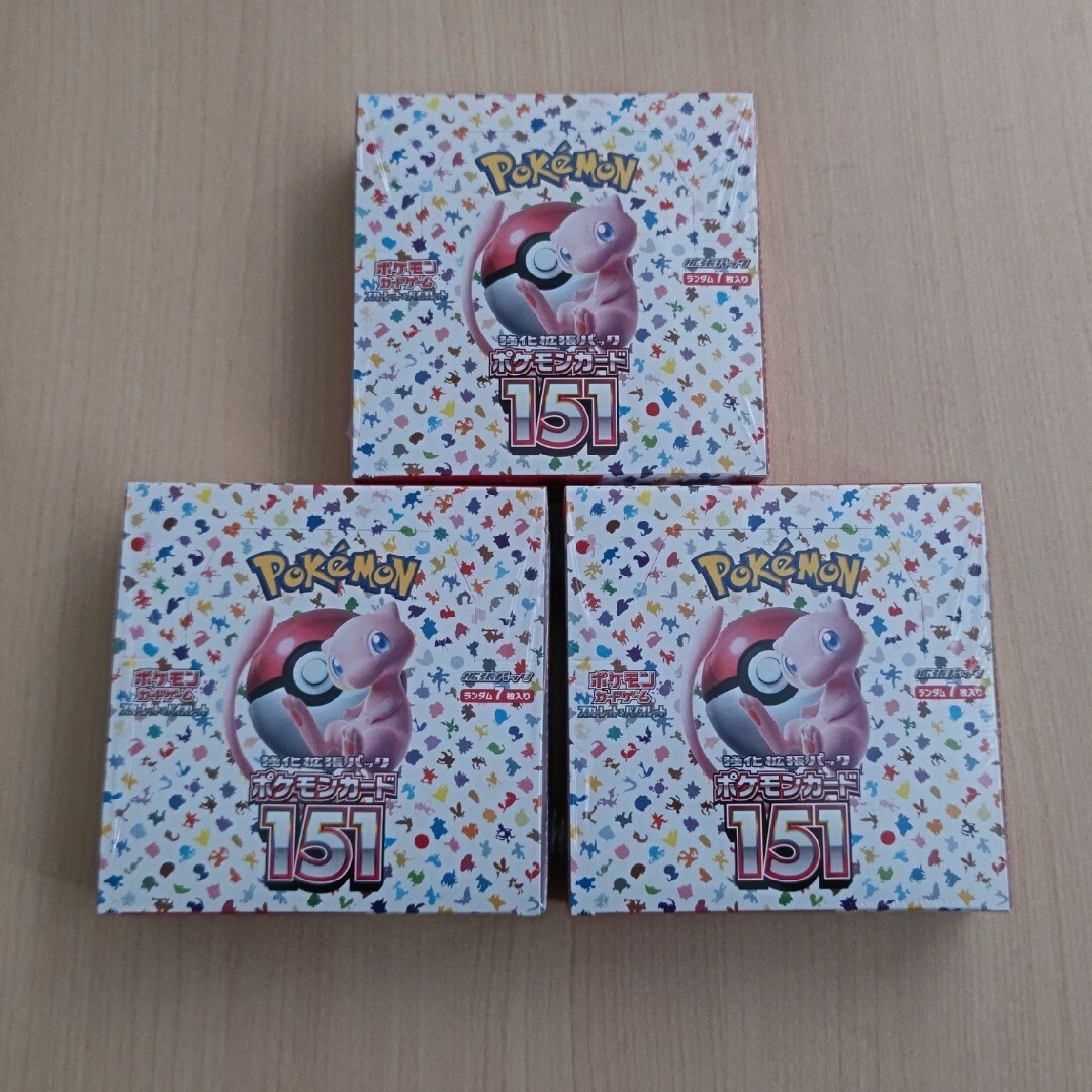 【新品未開封シュリンク付き】ポケモンカード151　3BOX