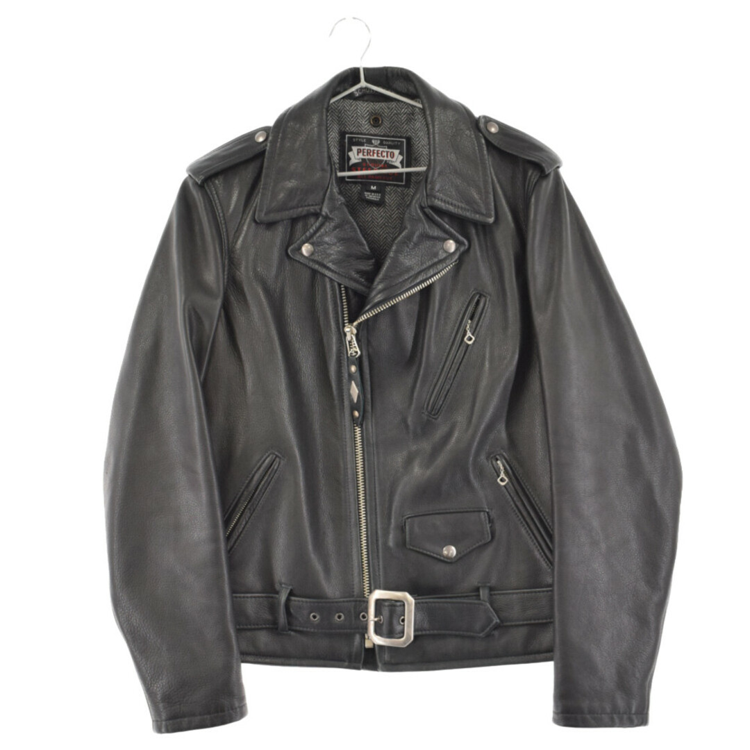 SCHOTT ショット 90TH ANNIVERSARY PERFECTO JACKET ファー付ダブルライダースジャケット ブラック 756544センチ袖丈