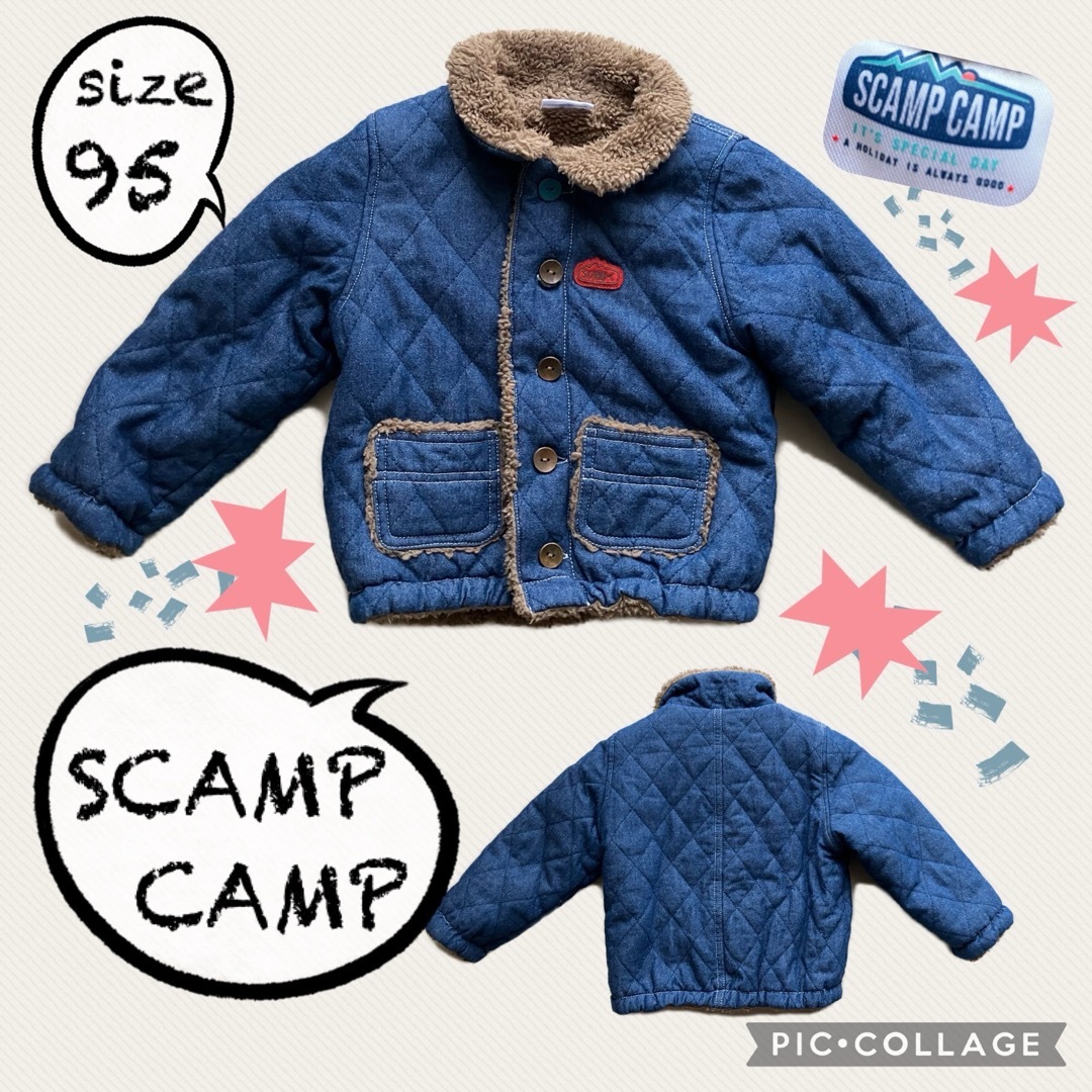 スキャンプキャンプ 95cm 秋服 アウター SCAMPCAMP デニム   キッズ/ベビー/マタニティのキッズ服男の子用(90cm~)(ジャケット/上着)の商品写真