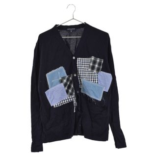 コムデギャルソン(COMME des GARCONS)のCOMME des GARCONS HOMME コムデギャルソンオム 15SS 後染め パッチワーク コットン カーディガン ネイビー HO-T035(カーディガン)