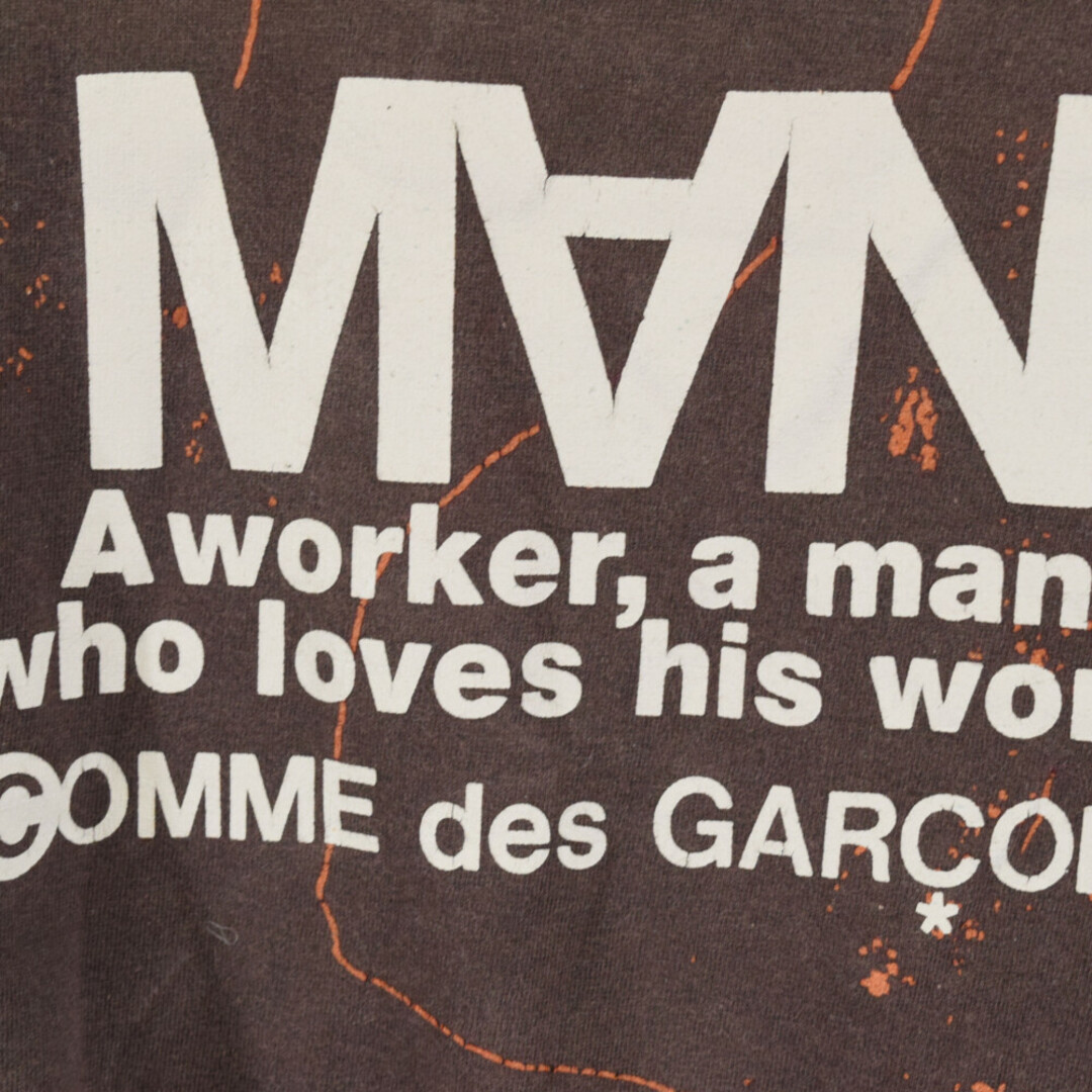 COMME des GARCONS(コムデギャルソン)のCOMME des GARCONS コムデギャルソン MAN ペイントプリント 半袖Tシャツ ブラウン メンズのトップス(Tシャツ/カットソー(半袖/袖なし))の商品写真
