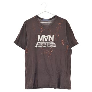 コムデギャルソン(COMME des GARCONS)のCOMME des GARCONS コムデギャルソン MAN ペイントプリント 半袖Tシャツ ブラウン(Tシャツ/カットソー(半袖/袖なし))