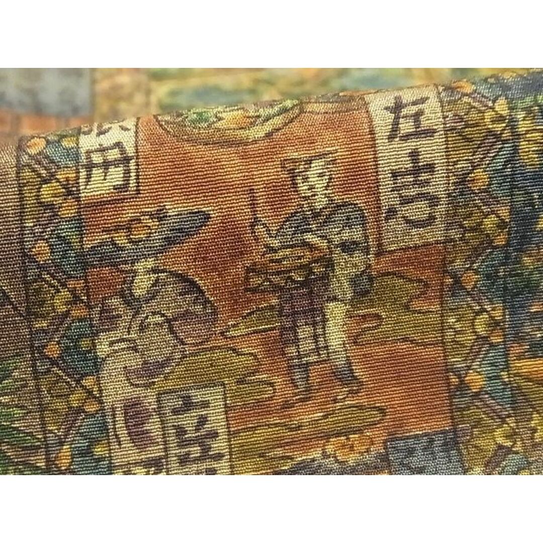 平和屋-こころ店■三代目更勝作 小紋 色紙重ね風景文 着丈148.5cm 裄丈62cm 正絹 逸品 B-ag4160 5