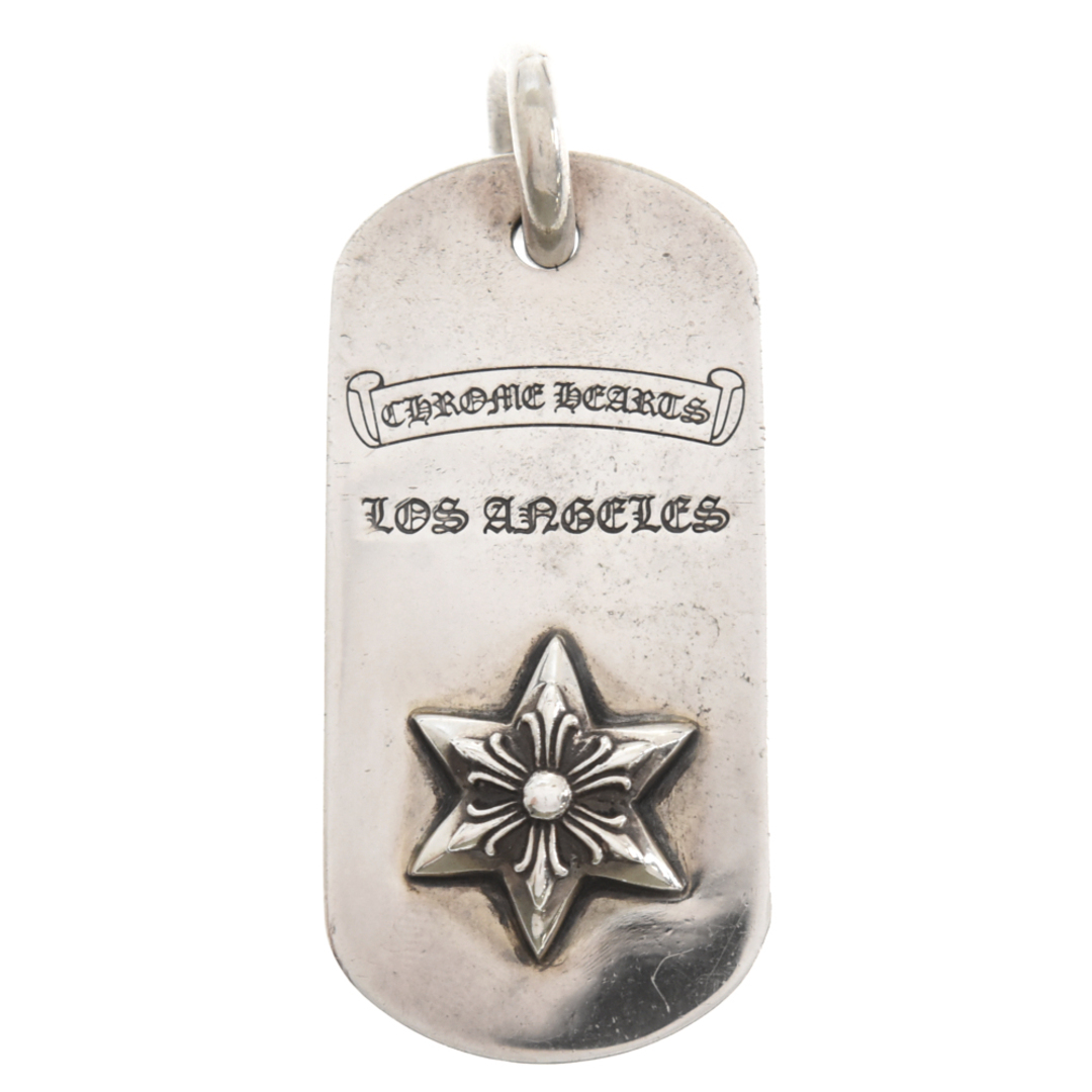 CHROME HEARTS クロムハーツ RAISED STAR DOGTAG レイズドスタードッグタグ ロサンゼルス限定 ネックレストップ シルバー213ミリ重さ