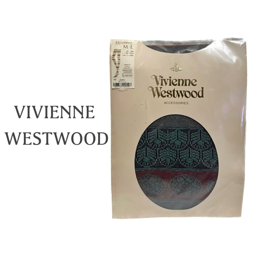 Vivienne Westwood(ヴィヴィアンウエストウッド)のヴィヴィアンウエストウッド《希少》【未使用】エスニック 総柄 タイツ レディースのレッグウェア(タイツ/ストッキング)の商品写真