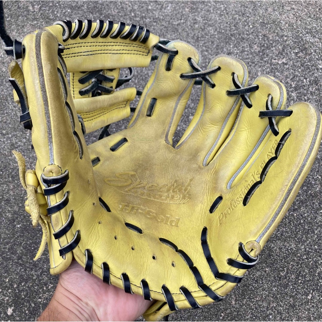 ハイゴールド HG 内野 軟式用 グローブ グラブ バスケットウェブ 赤 ハイゴールド 一般軟式用 内野用 グラブ グローブ 美品