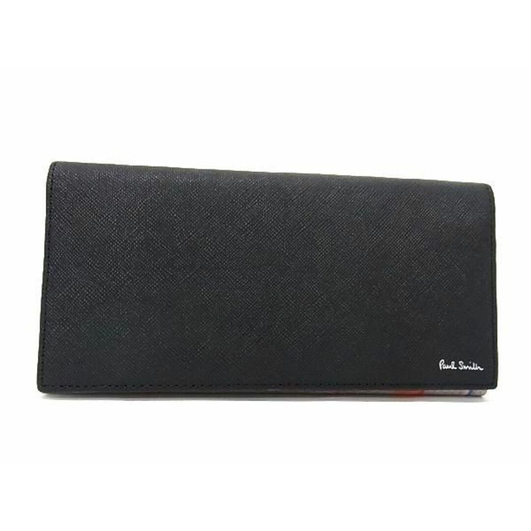 ■新品■未使用■ Paul Smith ポールスミス PVC 二つ折り 長財布 ウォレット メンズ レディース ブラック系 BE3930