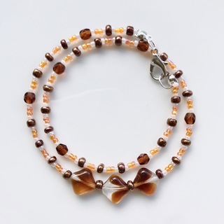 beads necklace＊persimmon(ネックレス)