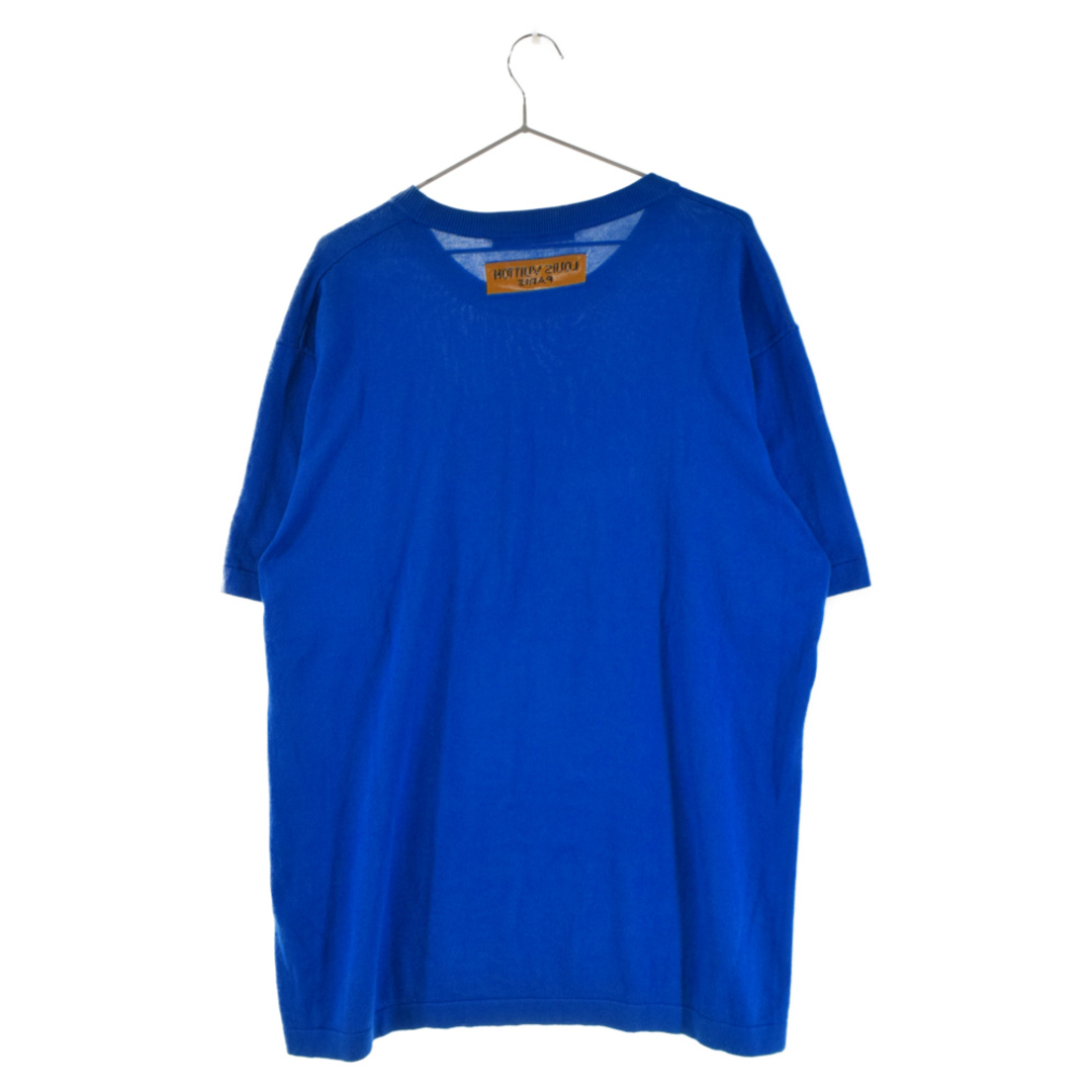 LOUIS VUITTON ルイヴィトン 21AW エブリデイ LVクルーネック 半袖シルクニットTシャツ ブルー RM212 DB0 HLN84W